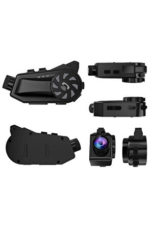 Bt68 Motosiklet Kask Bluetooth Kulaklık 1080P Kamera Ses Kontrolü Video Kayıt Özellikli İntercom