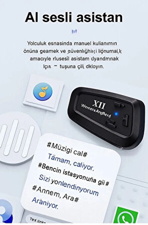 Y11 Bluetooth Kulaklık Mikrofonlu Motosiklet Kulaklığı İntercom Bt 5.3