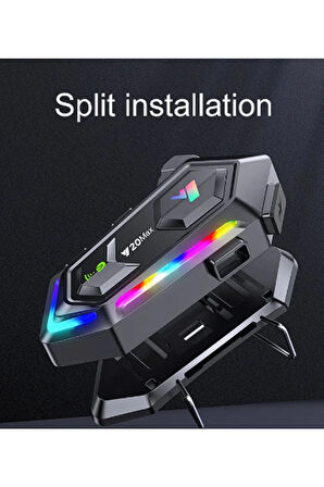 Y20 Motosiklet Bluetooth 5.3 Kask Intercom 2 Kişi 300 Metre Eşleşme Özellikli