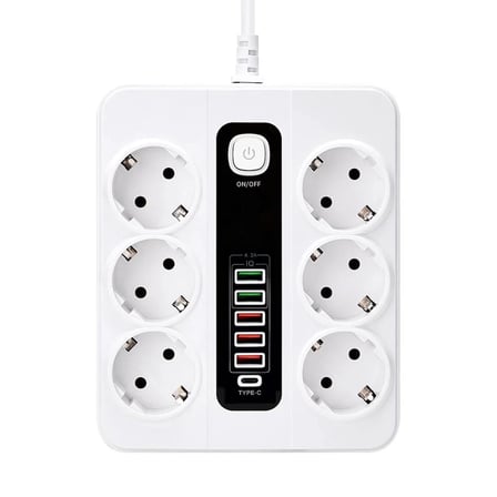 Vothoon Hp-H04 3000W 10Amper 6’Lı 2Metre Uzatma Kablolu Çoklu Termal Akım Priz