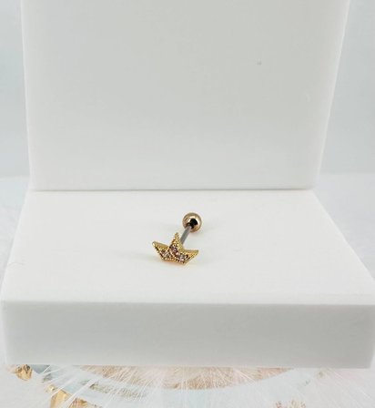 Zirkon Taşlı Uç Kısmı : Pirinç Kıkırdak Bar Uzunluğu : 6 Mm / Bar Kalınlığı 0.8 Mm / Top Boyu 3 Mm -