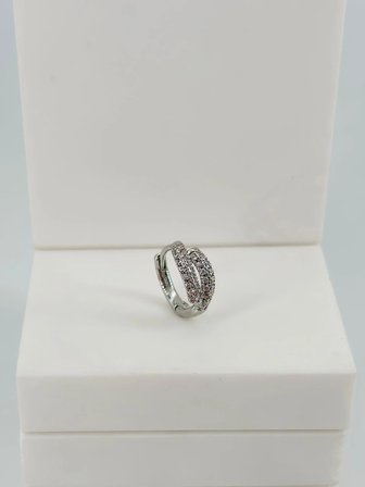 Rodyum Zirkon Taşlı Uç Kısmı : Pirinç Kıkırdak Bar Uzunluğu : 6 Mm / Bar Kalınlığı 0.8 Mm / Top Boyu