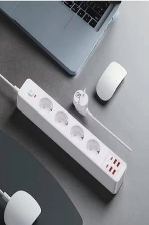 Termal Akım Korumalı 4’Lü Priz 4X Usb 2X Type-C Çıkışlı Grup Priz Çoğaltıcı (3500W)