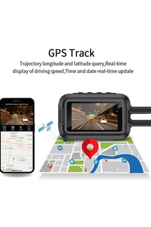 Motosiklet Kamerası Full Hd 1080P,150° Geniş Açı 3.0 Ekran Çift Ön–Arka Kamera Wifi Destekli Gprs Öz