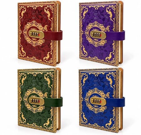 Özel Tasarım Şifreli Deri Defter Alk3953