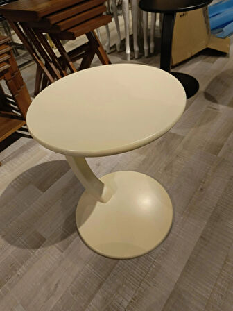 MERCAN MOBİLYA Tekerlekli Yan C Sehpa   krem