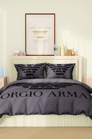 Marka Nevresim Takımı Çift Kişilik Pamuklu Saten Kumaş 6 Parça 3D Dijital Baskı Duvet Cover Set