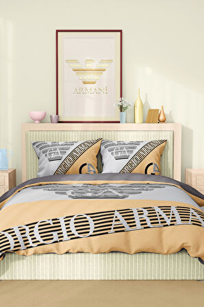 Marka Nevresim Takımı Çift Kişilik Pamuklu Saten Kumaş 6 Parça 3D Dijital Baskı Duvet Cover Set