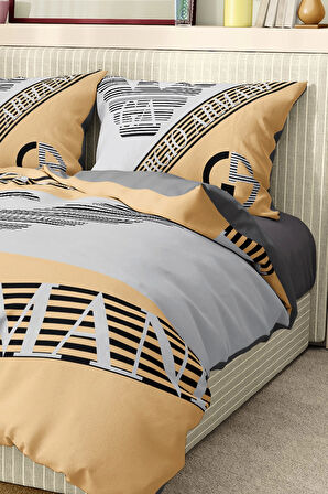 Marka Nevresim Takımı Çift Kişilik Pamuklu Saten Kumaş 6 Parça 3D Dijital Baskı Duvet Cover Set