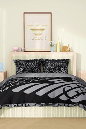 Marka Nevresim Takımı Çift Kişilik Pamuklu Saten Kumaş 6 Parça 3D Dijital Baskı Duvet Cover Set