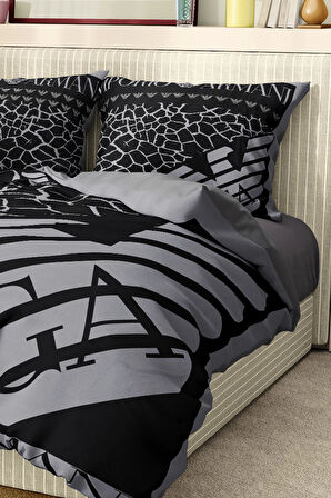Marka Nevresim Takımı Çift Kişilik Pamuklu Saten Kumaş 6 Parça 3D Dijital Baskı Duvet Cover Set