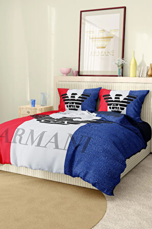 Marka Nevresim Takımı Çift Kişilik Pamuklu Saten Kumaş 6 Parça 3D Dijital Baskı Duvet Cover Set