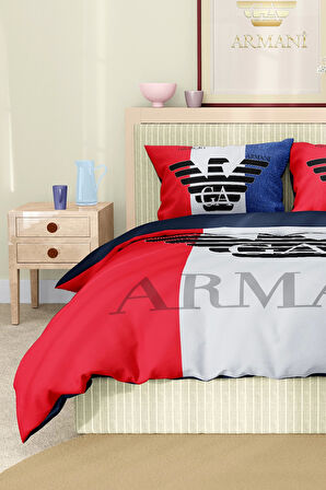 Marka Nevresim Takımı Çift Kişilik Pamuklu Saten Kumaş 6 Parça 3D Dijital Baskı Duvet Cover Set