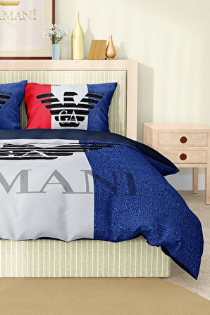 Marka Nevresim Takımı Çift Kişilik Pamuklu Saten Kumaş 6 Parça 3D Dijital Baskı Duvet Cover Set