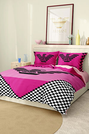 Marka Nevresim Takımı Çift Kişilik Pamuklu Saten Kumaş 6 Parça 3D Dijital Baskı Duvet Cover Set