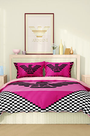 Marka Nevresim Takımı Çift Kişilik Pamuklu Saten Kumaş 6 Parça 3D Dijital Baskı Duvet Cover Set