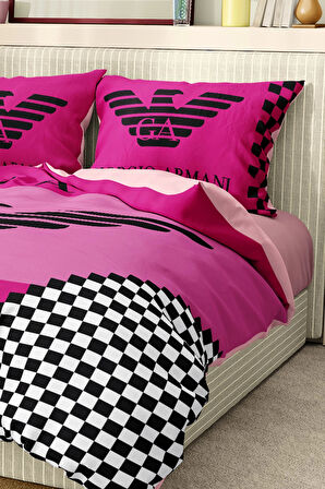 Marka Nevresim Takımı Çift Kişilik Pamuklu Saten Kumaş 6 Parça 3D Dijital Baskı Duvet Cover Set