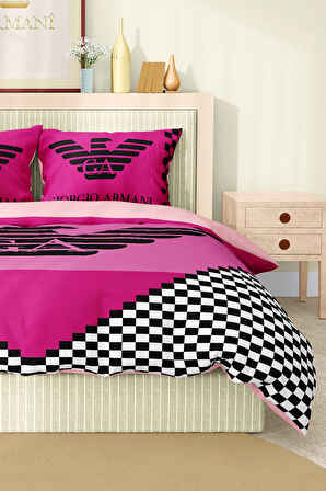 Marka Nevresim Takımı Çift Kişilik Pamuklu Saten Kumaş 6 Parça 3D Dijital Baskı Duvet Cover Set