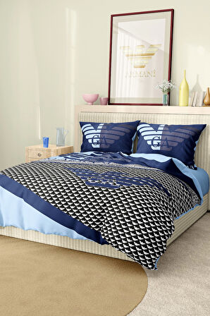 Marka Nevresim Takımı Çift Kişilik Pamuklu Saten Kumaş 6 Parça 3D Dijital Baskı Duvet Cover Set