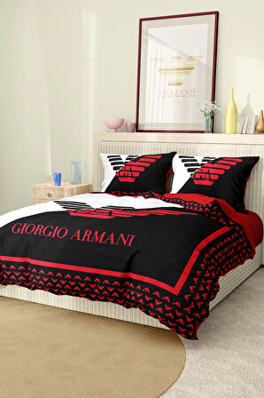 Marka Nevresim Takımı Çift Kişilik Pamuklu Saten Kumaş 6 Parça 3D Dijital Baskı Duvet Cover Set