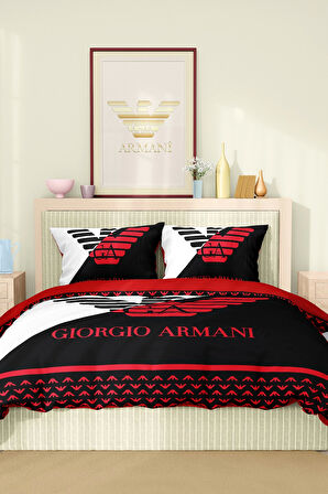 Marka Nevresim Takımı Çift Kişilik Pamuklu Saten Kumaş 6 Parça 3D Dijital Baskı Duvet Cover Set