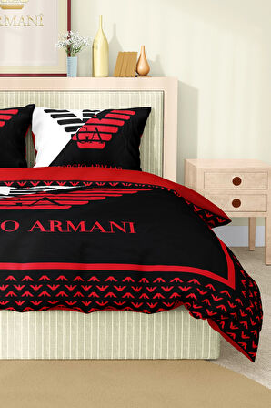 Marka Nevresim Takımı Çift Kişilik Pamuklu Saten Kumaş 6 Parça 3D Dijital Baskı Duvet Cover Set