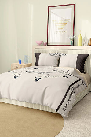 Marka Nevresim Takımı Çift Kişilik Pamuklu Saten Kumaş 6 Parça 3D Dijital Baskı Duvet Cover Set