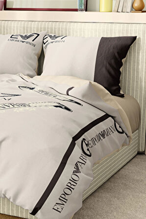 Marka Nevresim Takımı Çift Kişilik Pamuklu Saten Kumaş 6 Parça 3D Dijital Baskı Duvet Cover Set