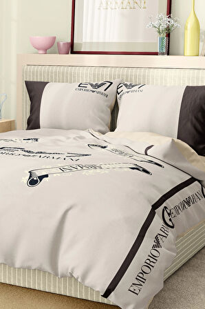 Marka Nevresim Takımı Çift Kişilik Pamuklu Saten Kumaş 6 Parça 3D Dijital Baskı Duvet Cover Set
