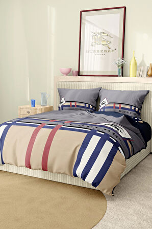Marka Nevresim Takımı Çift Kişilik Pamuklu Saten Kumaş 6 Parça 3D Dijital Baskı Duvet Cover Set