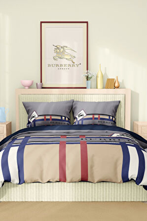 Marka Nevresim Takımı Çift Kişilik Pamuklu Saten Kumaş 6 Parça 3D Dijital Baskı Duvet Cover Set