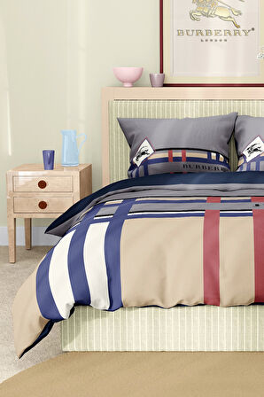 Marka Nevresim Takımı Çift Kişilik Pamuklu Saten Kumaş 6 Parça 3D Dijital Baskı Duvet Cover Set