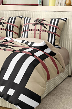 Marka Nevresim Takımı Çift Kişilik Pamuklu Saten Kumaş 6 Parça 3D Dijital Baskı Duvet Cover Set