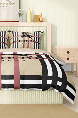 Marka Nevresim Takımı Çift Kişilik Pamuklu Saten Kumaş 6 Parça 3D Dijital Baskı Duvet Cover Set