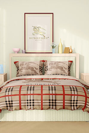 Marka Nevresim Takımı Çift Kişilik Pamuklu Saten Kumaş 6 Parça 3D Dijital Baskı Duvet Cover Set