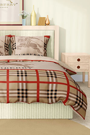 Marka Nevresim Takımı Çift Kişilik Pamuklu Saten Kumaş 6 Parça 3D Dijital Baskı Duvet Cover Set