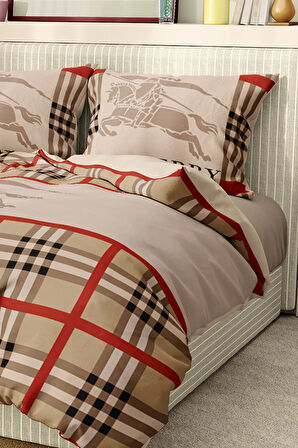 Marka Nevresim Takımı Çift Kişilik Pamuklu Saten Kumaş 6 Parça 3D Dijital Baskı Duvet Cover Set