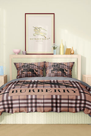 Marka Nevresim Takımı Çift Kişilik Pamuklu Saten Kumaş 6 Parça 3D Dijital Baskı Duvet Cover Set