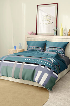 Marka Nevresim Takımı Çift Kişilik Pamuklu Saten Kumaş 6 Parça 3D Dijital Baskı Duvet Cover Set