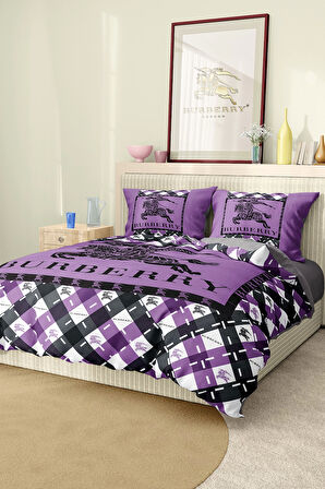 Marka Nevresim Takımı Çift Kişilik Pamuklu Saten Kumaş 6 Parça 3D Dijital Baskı Duvet Cover Set