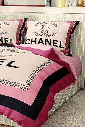 Marka Nevresim Takımı Çift Kişilik Pamuklu Saten Kumaş 6 Parça 3D Dijital Baskı Duvet Cover Set