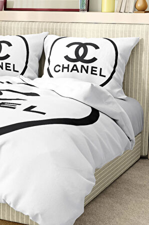 Marka Nevresim Takımı Çift Kişilik Pamuklu Saten Kumaş 6 Parça 3D Dijital Baskı Duvet Cover Set