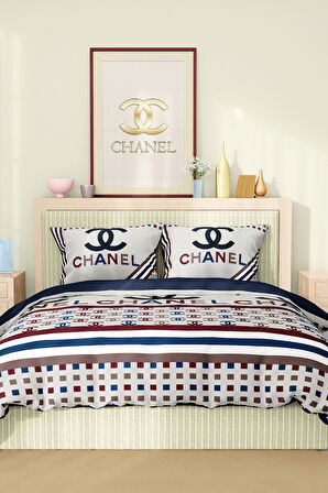 Marka Nevresim Takımı Çift Kişilik Pamuklu Saten Kumaş 6 Parça 3D Dijital Baskı Duvet Cover Set