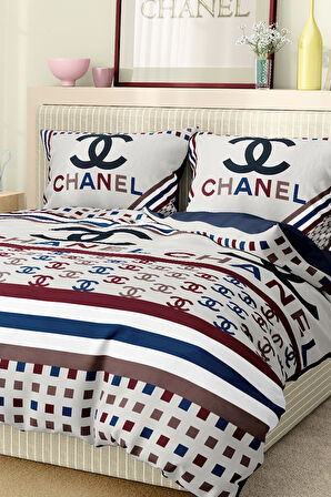 Marka Nevresim Takımı Çift Kişilik Pamuklu Saten Kumaş 6 Parça 3D Dijital Baskı Duvet Cover Set