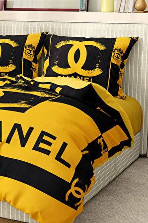 Marka Nevresim Takımı Çift Kişilik Pamuklu Saten Kumaş 6 Parça 3D Dijital Baskı Duvet Cover Set