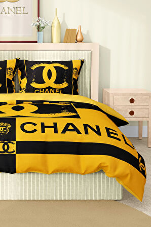 Marka Nevresim Takımı Çift Kişilik Pamuklu Saten Kumaş 6 Parça 3D Dijital Baskı Duvet Cover Set