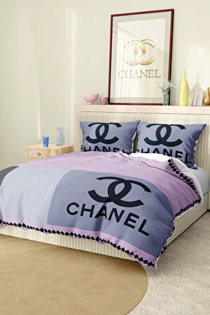 Marka Nevresim Takımı Çift Kişilik Pamuklu Saten Kumaş 6 Parça 3D Dijital Baskı Duvet Cover Set