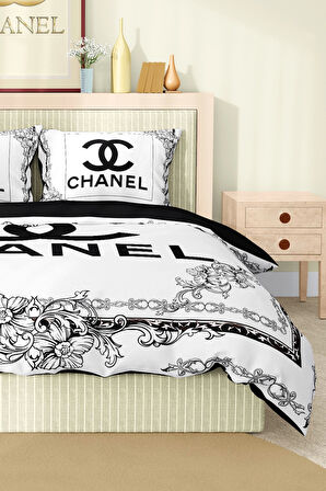 Marka Nevresim Takımı Çift Kişilik Pamuklu Saten Kumaş 6 Parça 3D Dijital Baskı Duvet Cover Set