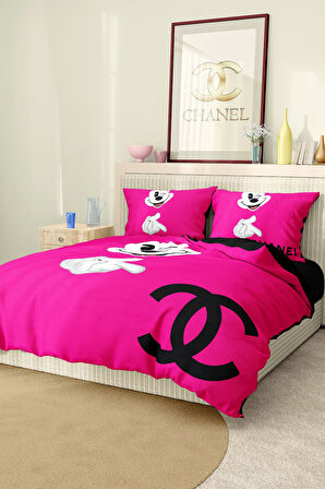 Marka Nevresim Takımı Çift Kişilik Pamuklu Saten Kumaş 6 Parça 3D Dijital Baskı Duvet Cover Set