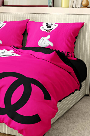 Marka Nevresim Takımı Çift Kişilik Pamuklu Saten Kumaş 6 Parça 3D Dijital Baskı Duvet Cover Set